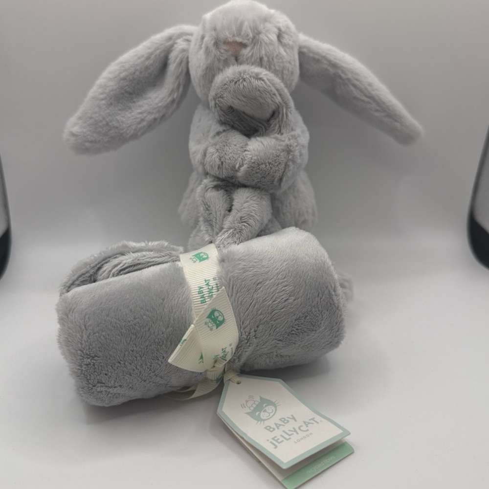 Jellycat Gray Plush Bunny Soother